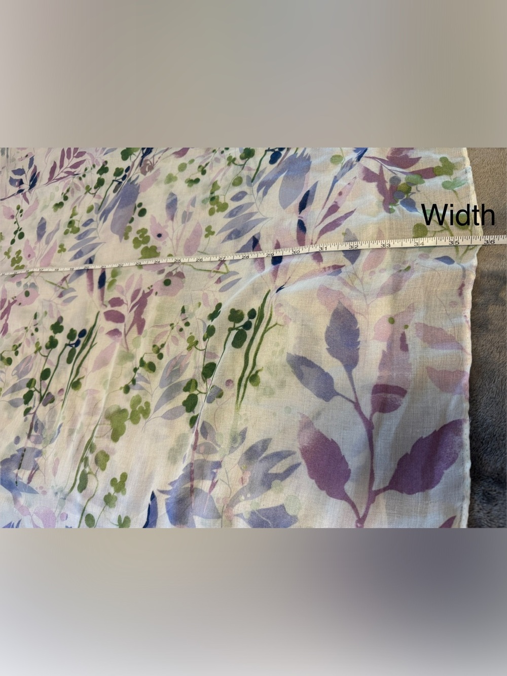 Floral Leaf Print Light Weight Scarf - Picture 5 of 6
